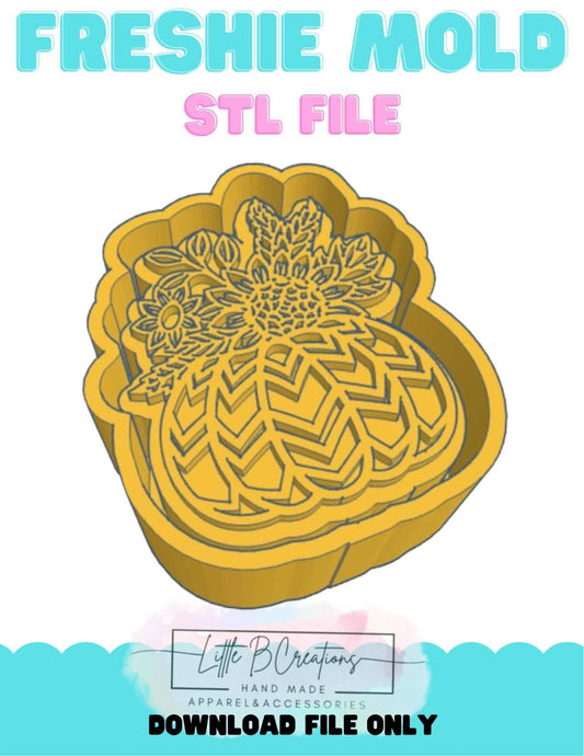 Chevron Floral Pumpkin STL File