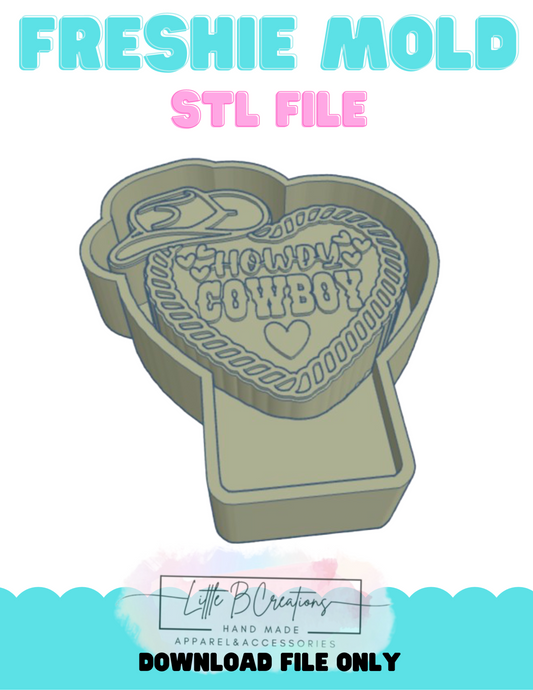 Howdy Cowboy Rope Heart STL File